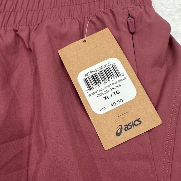 ASICS Women's Deep Red Athletic Shorts - Picture 2 of 5